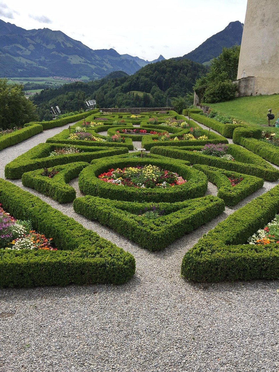 garden, topiary, hedge, outdoor, gardening, landscape, botanical, shrub, flowers, maze, beautiful flowers, flower wallpaper, botany, flower background, landscaping, nature, castle